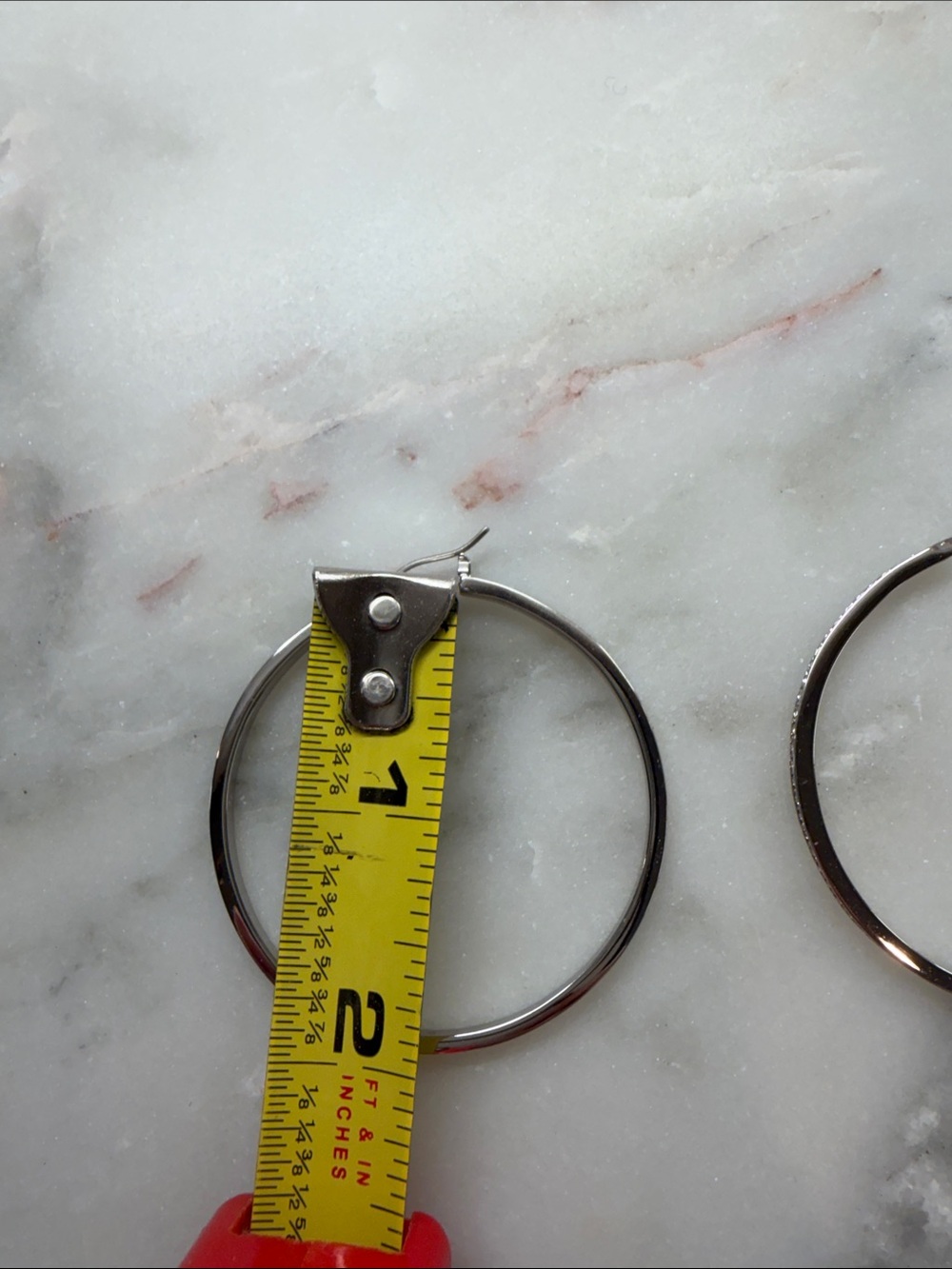 Classic Silver Hoop Earrings - Women Accessories crystal’s on the front side